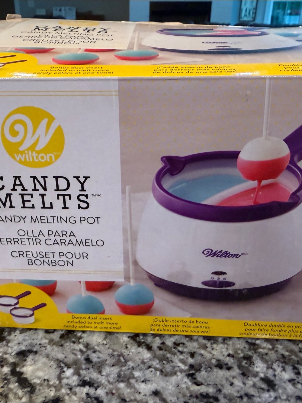 WILTON White and Purple Candy Melting Pot